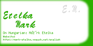 etelka mark business card